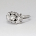 Art Deco 1930's .56ct t.w. Orange Blossom Old Mine Cut Diamond Engagement Ring 18k