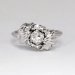 Art Deco 1930's .56ct t.w. Orange Blossom Old Mine Cut Diamond Engagement Ring 18k