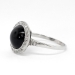 Vintage Art Deco 1930's Round Onyx .10ct t.w. Old Rose Cut Diamond Ring 14k