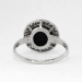 Vintage Art Deco 1930's Round Onyx .10ct t.w. Old Rose Cut Diamond Ring 14k
