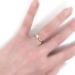 Art Deco .20ct t.w. 1930's Old European Cut Diamond Engagement Ring Two Tone 14k