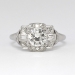 Art Deco 1.07ct t.w. Old European Cut Mixed Cut Diamond 1930's Engagement Ring Platinum