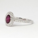 Lively 1.60ct t.w. Rich Ruby & Diamond Halo Ring Platinum