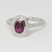 Lively 1.60ct t.w. Rich Ruby & Diamond Halo Ring Platinum
