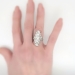 True Art Deco Queen 2.5ctw Old European Cut Diamond Navette Ring Platinum