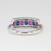 Bright & Beautiful VCA 1ct t.w. Estate Blue Pink Sapphire Filigree Platinum Band Ring