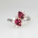Beautiful 1960's Pink Tourmaline & Diamond Bypass Ring 18k