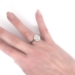 Glittering 1930's Art Deco .60ct t.w. Old European Cut Diamond Halo Engagement Ring 14k