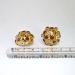 Huge Fun 12.42ct t.w. 1960's Multi-Gemstone Sputnik Clip Earrings 18k