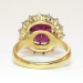 Vintage Edwardian 4.61ct t.w. Rhodolite Garnet & Old European Cut Diamond Ring 18k