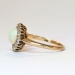 Victorian 1890's 1.35ctw Opal & Old European Cut Diamond Halo Ring 14k