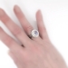Magical 1930's 3.66ct t.w. Moonstone & Old Mine Cut Diamond Halo Ring 18k
