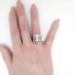 Art Deco 1.09ct t.w. Diamonds & Sapphires Navette Platinum Ring