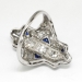Art Deco 1.09ct t.w. Diamonds & Sapphires Navette Platinum Ring