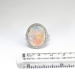 Phenomenal 9.8ct.w. Australian Solid Opal & Diamond Filigree Platinum Ring
