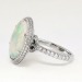 Phenomenal 9.8ct.w. Australian Solid Opal & Diamond Filigree Platinum Ring