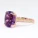 Estate 8.75ct t.w. Amethyst & Pave' Diamond Ring 14k Rose Gold