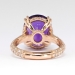 Estate 8.75ct t.w. Amethyst & Pave' Diamond Ring 14k Rose Gold