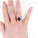 Estate 8.75ct t.w. Amethyst & Pave' Diamond Ring 14k Rose Gold