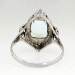 Art Deco 1930's 3.02ct t.w. Aquamarine & Diamond Filigree Engraved Ring 14k
