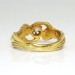 Art Nouveau 1900's .25ct Old European Cut Mermaid Hand Carved Ring 18k