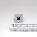 Art Deco 1930's 2.30ct t.w. Sapphire & Diamond Halo FIligree Platinum Ring