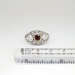 Art Deco 1930's 1.62ct t.w. Ruby & Diamond Filigree Platinum 18k Ring