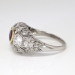Art Deco 1930's 1.62ct t.w. Ruby & Diamond Filigree Platinum 18k Ring