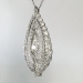 Edwardian 1920's 1.66ct t.w. Old European Cut Diamond Filigree Platinum Pendant