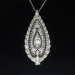 Edwardian 1920's 1.66ct t.w. Old European Cut Diamond Filigree Platinum Pendant