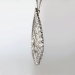 Edwardian 1920's 1.66ct t.w. Old European Cut Diamond Filigree Platinum Pendant
