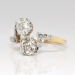 Antique 1890's Victorian 1.96ct t.w. Old European Cut Bypass Toi Et Moi 18k Platinum Engagement Ring