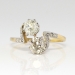 Antique 1890's Victorian 1.96ct t.w. Old European Cut Bypass Toi Et Moi 18k Platinum Engagement Ring