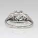 Art Deco 1930's .94ct t.w. Old European Cut Diamond & Hand Engraving Platinum Engagement Ring