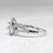 Estate .60ct t.w. Oval Diamond With Double Diamond Halo 14k White Gold Engagement Ring