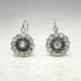 Art Deco 1930's Vintage Antique 2.05ct t.w. Old European Cut Diamond & Natural Sapphire Earrings 10k