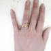 Vintage Unique 1950's .35ct Bezel Rose Cut Diamond Solitaire Engagement Ring Rose Yellow Gold 14k