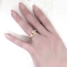 Vintage Unique 1950's .35ct Bezel Rose Cut Diamond Solitaire Engagement Ring Rose Yellow Gold 14k