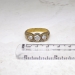 Art Deco Vintage 1930's Diamond Three Stone Engagement Wedding Anniversary Ring 18k Yellow Gold