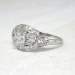 Art Deco 1930's Vintage 1.08ct t.w. Old European Cut Diamond Engagement Ring Platinum
