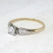 Art Deco 1930's Vintage .44ct t.w. Old European Cut Diamond Engagement Ring 14k Platinum