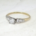 Art Deco 1930's Vintage .44ct t.w. Old European Cut Diamond Engagement Ring 14k Platinum