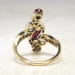 Edwardian Antique 1.83ct t.w. Ruby & Old European Cut Diamond Anniversary Cocktail Ring 18k Platinum