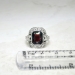 Art Deco 1930's Vintage 4.24ct t.w. Emerald Cut Garnet & Old European Cut Diamond Ring