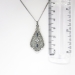 Art Deco 1930's Vintage .27ct t.w. Filigree Sapphire & Old European Cut Diamond Pendant 14k White Gold