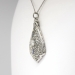 Art Deco 1930's Vintage .27ct t.w. Filigree Sapphire & Old European Cut Diamond Pendant 14k White Gold