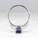 Vintage 1950's Amethyst & Diamond 1.45ct t.w. Platinum Engagement Cocktail Ring