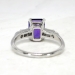 Vintage 1950's Amethyst & Diamond 1.45ct t.w. Platinum Engagement Cocktail Ring