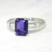 Vintage 1950's Amethyst & Diamond 1.45ct t.w. Platinum Engagement Cocktail Ring