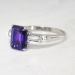 Vintage 1950's Amethyst & Diamond 1.45ct t.w. Platinum Engagement Cocktail Ring